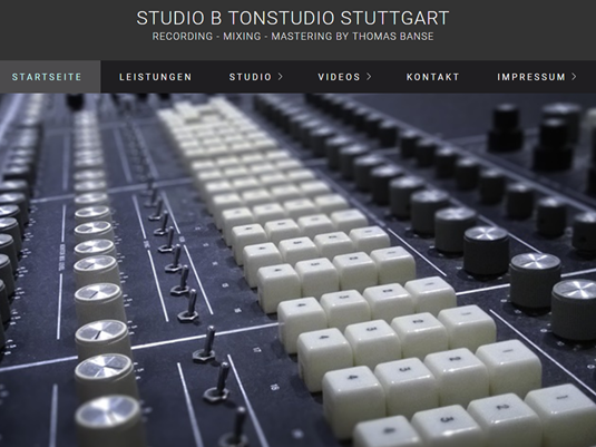 Screenshot Studio B Website